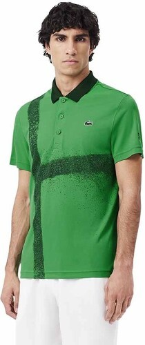 LACOSTE-Polo Lacoste Tennis Novak Djokovic Vert / Marine Version Fan-1