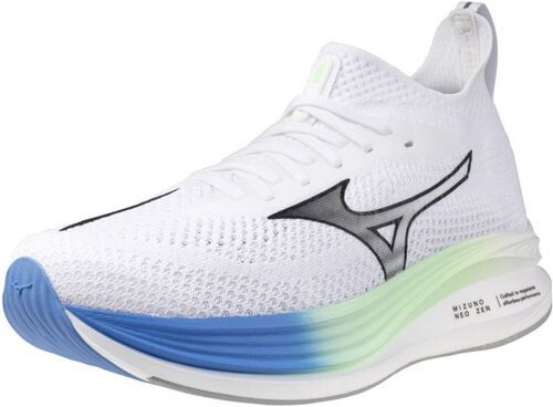 MIZUNO-Mizuno neo zen  white et frontier blue chaussures de running-3