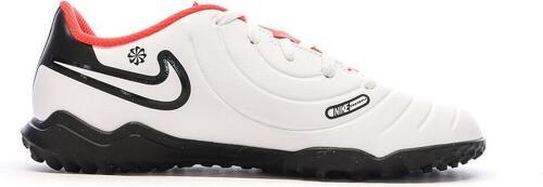 NIKE-Chaussures de Foot Blanc/Rouge Junior Nike Legend 10 Club TF-1